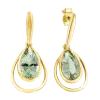 Product image 1 of the product “Stud Earrings “Teardrop in Frame” in 585 Yellow Gold with Amethyst ”