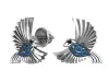 Product image 1 of the product “Stud Earrings “Bird with Wings” in 925 Sterling Silver with Cubic Zirconia ”