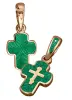Product image 1 of the product “Orthodox Cross Pendant “Crucifixion of Christ” in 925 Sterling Silver, Plated with 999 Rose Gold, with Enamel, Height 25 mm ”