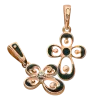 Artikelbild 1 des Artikels “Orthodoxer Kreuz-Anhänger „Emaille mit Goldornament“ aus 925 Silber vergoldet, Höhe 25 mm “