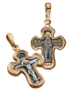 Product image 1 of the product “Orthodox Cross Pendant “Crucifixion of Christ”, “Sergius of Radonezh” in 925 Sterling Silver, 999 Gold-Plated ”
