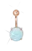 Artikelbild 1 des Artikels “Piercing „Banane mit Opal“ aus 585 Rotgold mit Opal “