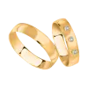 Artikelbild 1 des Artikels “Trauring „Glatt mit Steinen“ aus 585 Gelbgold mit Brillanten “