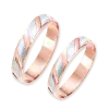 Product image 1 of the product “Wedding Ring “With Diagonal Cut” in 585 Two-Tone Gold ”