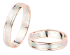 Product image 1 of the product “Wedding Ring “With Matte Stripe” in 585 Two-Tone Gold, Width 4.0 mm ”