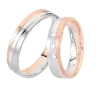 Artikelbild 1 des Artikels “Trauring „Zweifarbig mit Steinen“ aus 585 Bicolor-Gold mit Brillanten “