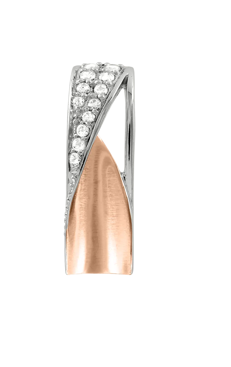 Product image 1 of the product “Pendant “Bar with Row of Stones” in Gold-Plated 925 Sterling Silver with Cubic Zirconia ”