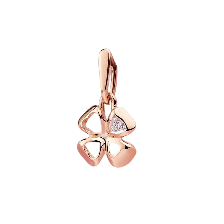 Artikelbild 1 des Artikels “Anhänger „Kleeblatt“ aus 585 Rotgold mit Zirkonia “