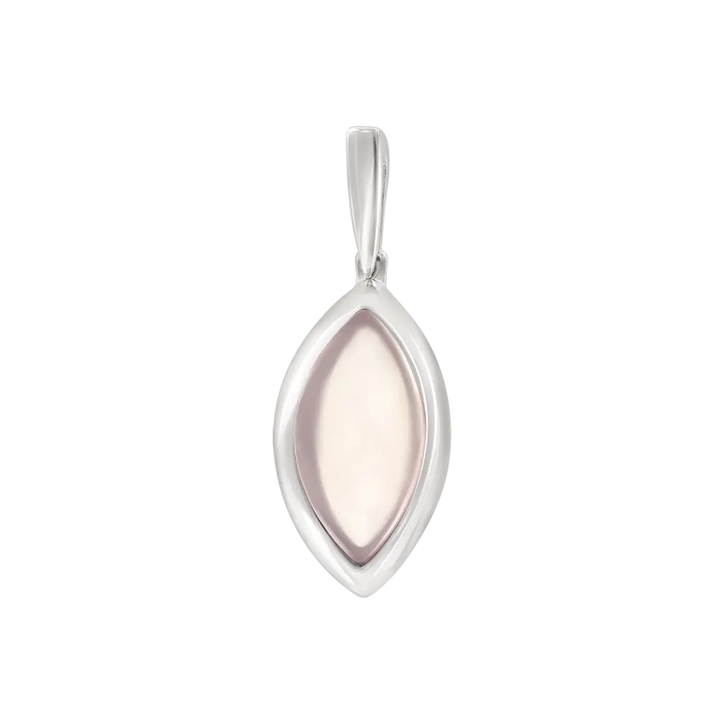 Product image 1 of the product “Pendant “Navette” in 925 Sterling Silver with Quartz ”