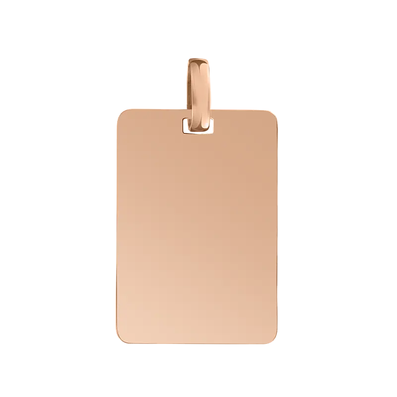 Product image 1 of the product “Pendant “Smooth Rectangular Plate” in 585 Rose Gold ”