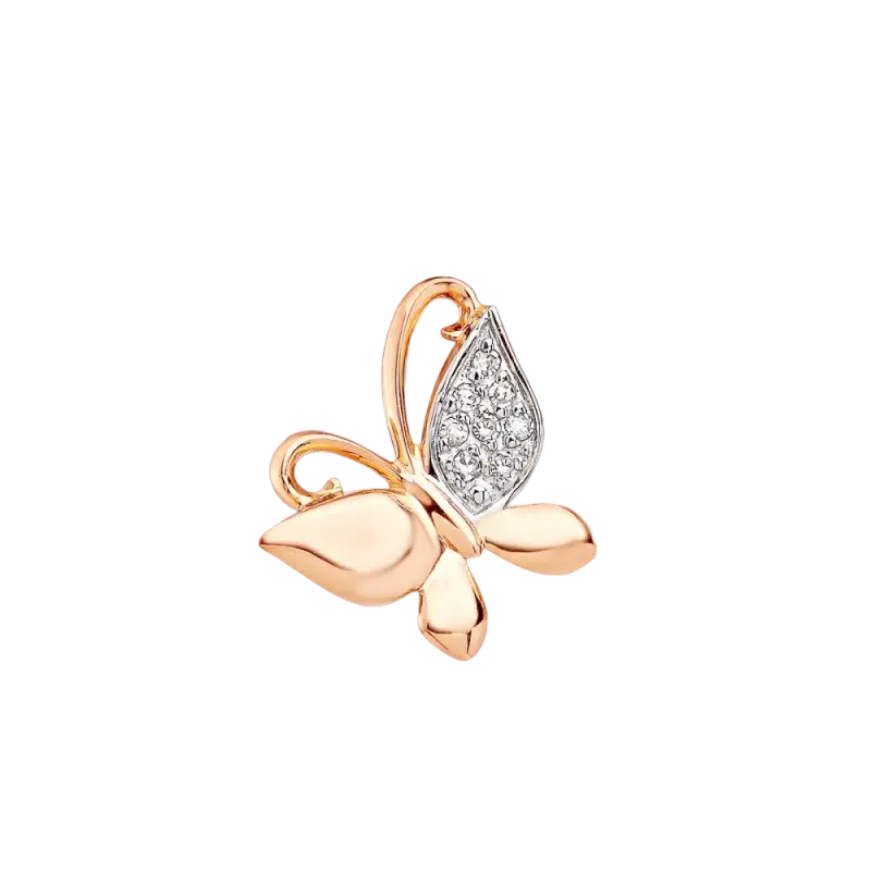 Product image 1 of the product “Pendant “Butterfly” in 585 Rose Gold with Diamonds ”