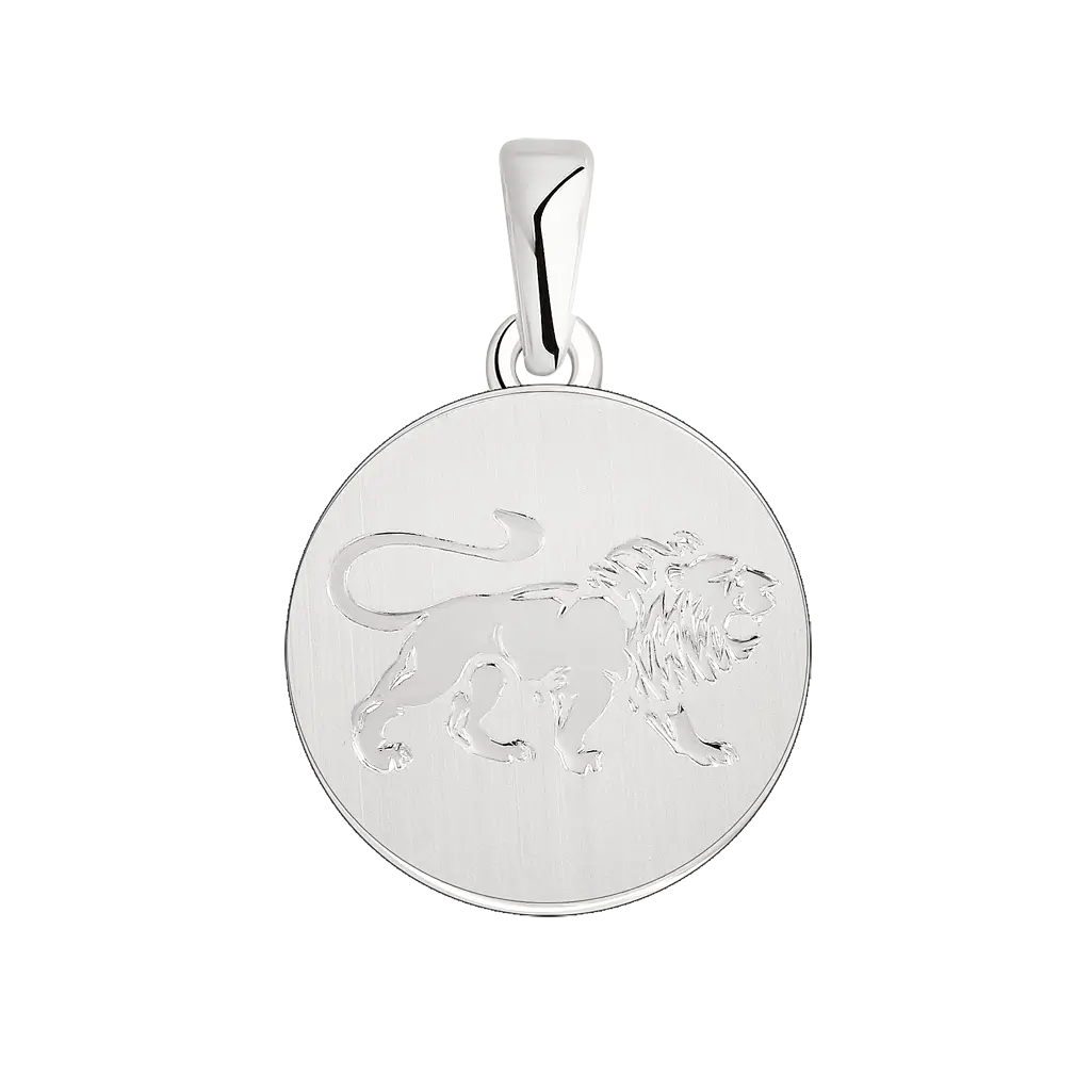 Product image 1 of the product “Zodiac Sign Pendant Leo in 925 Sterling Silver, Height 24 mm ”