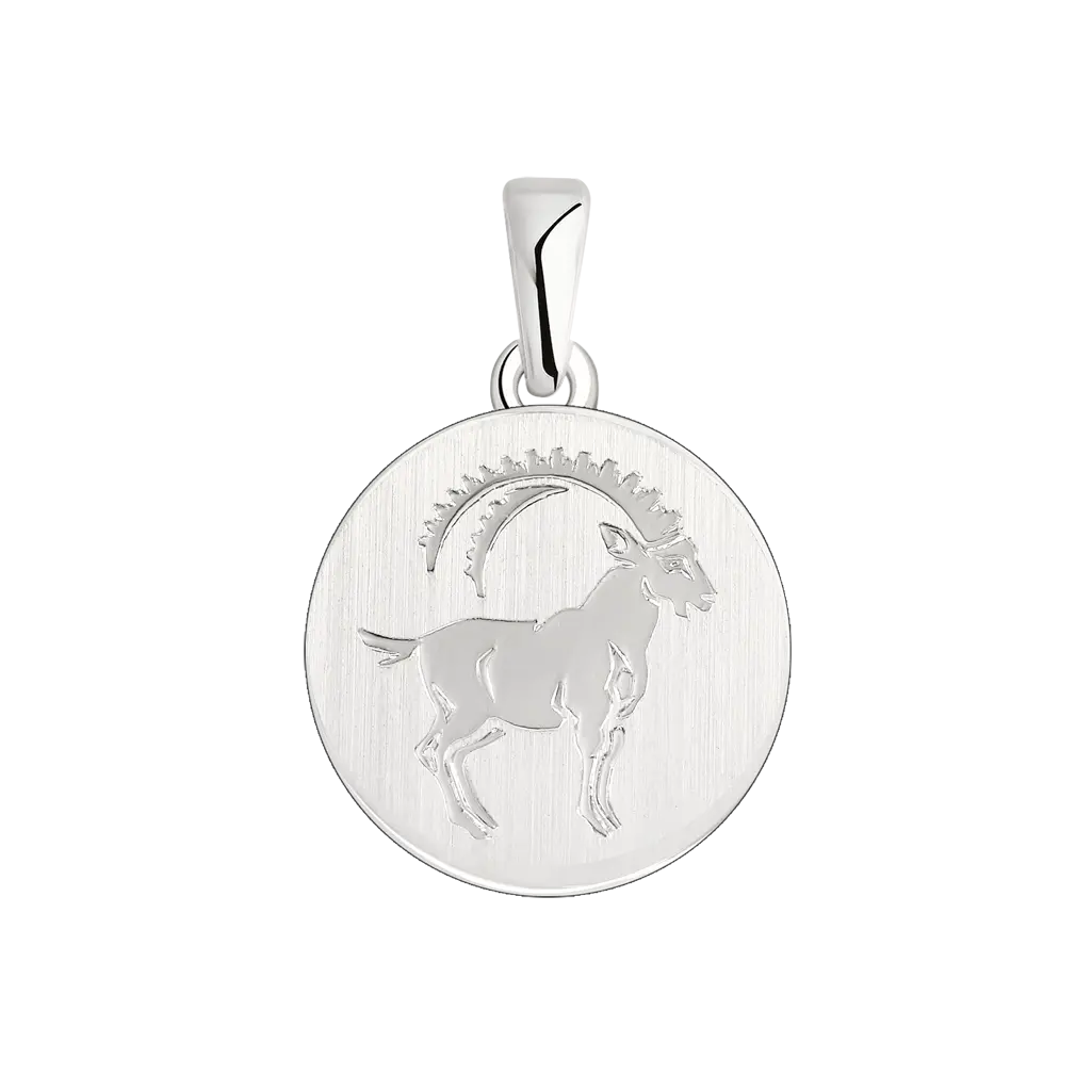 Product image 1 of the product “Zodiac Sign Pendant Capricorn in 925 Sterling Silver, Height 24 mm ”