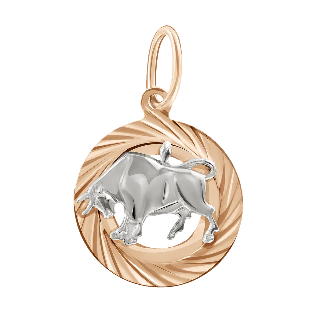 Artikelbild 1 des Artikels “Anhänger Sternzeichen Stier aus 585 Bicolor-Gold, Höhe 26 mm “