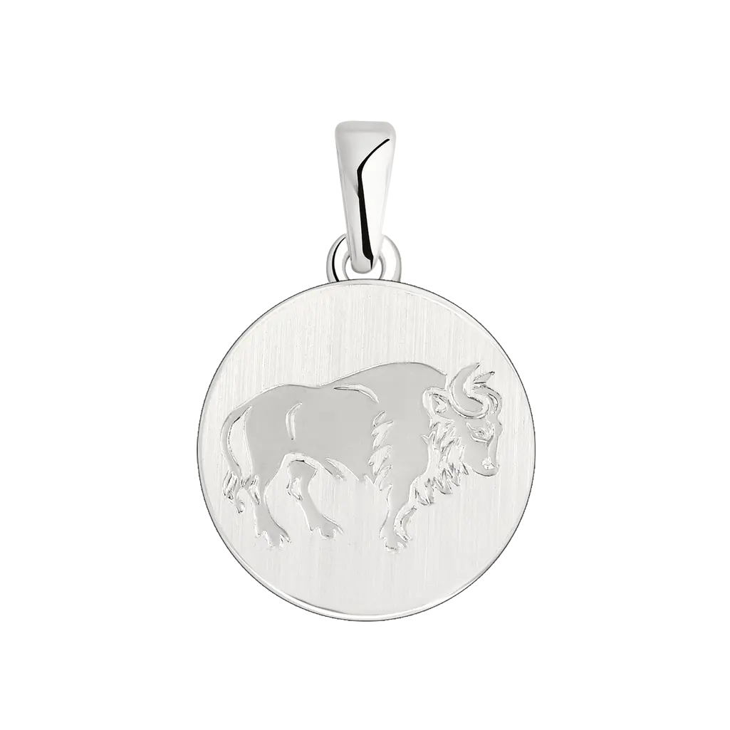 Product image 1 of the product “Zodiac Sign Pendant Taurus in 925 Sterling Silver, Height 24 mm ”