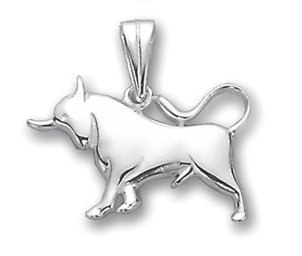 Product image 1 of the product “Zodiac Sign Pendant Taurus in 925 Sterling Silver, Height 23 mm ”