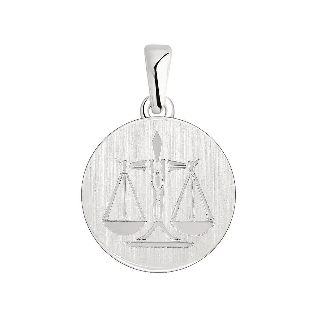 Product image 1 of the product “Zodiac Sign Pendant Libra in 925 Sterling Silver, Height 24 mm ”