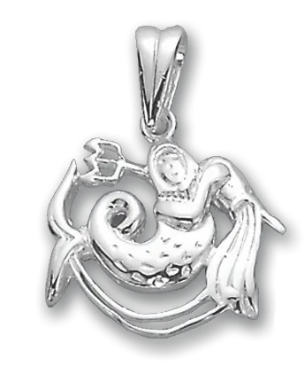 Product image 1 of the product “Zodiac Sign Pendant Aquarius in 925 Sterling Silver, Height 30 mm ”