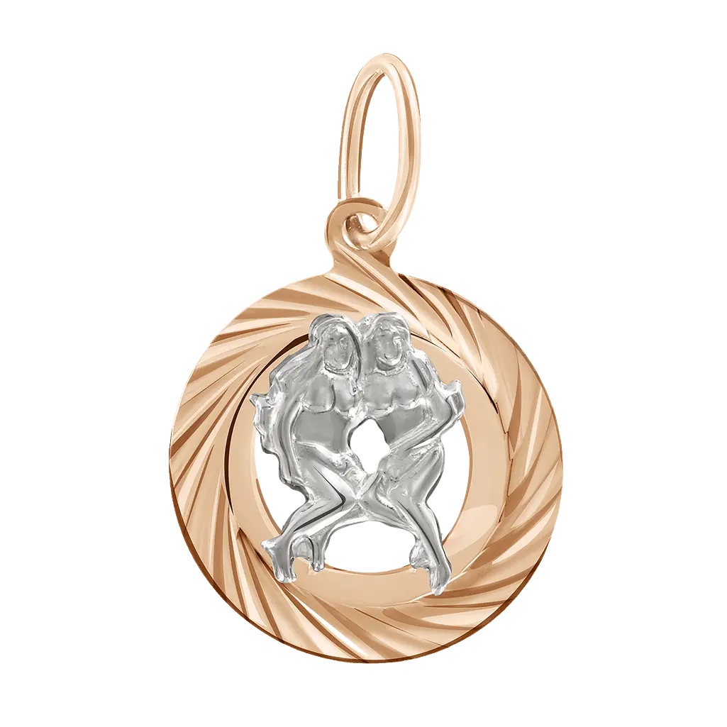 Artikelbild 1 des Artikels “Anhänger Sternzeichen Zwillinge aus 585 Bicolor-Gold, Höhe 26 mm “