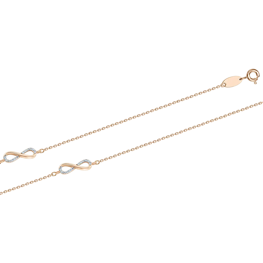 Product image 1 of the product “Bracelet “Infinity” in 585 Rose Gold with Cubic Zirconia ”