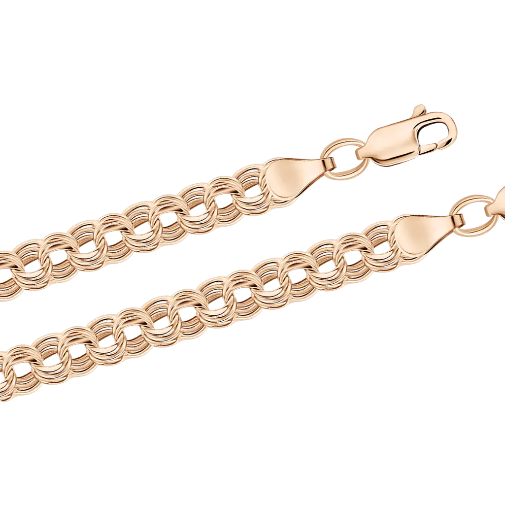 Product image 1 of the product “Bracelet “Bismarck Chain” in 585 Rose Gold, Width 6 mm ”