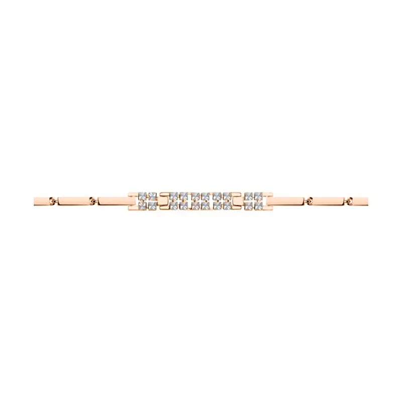 Artikelbild 1 des Artikels “Armband „Gliederband mit Steinfeld“ aus 585 Rotgold “