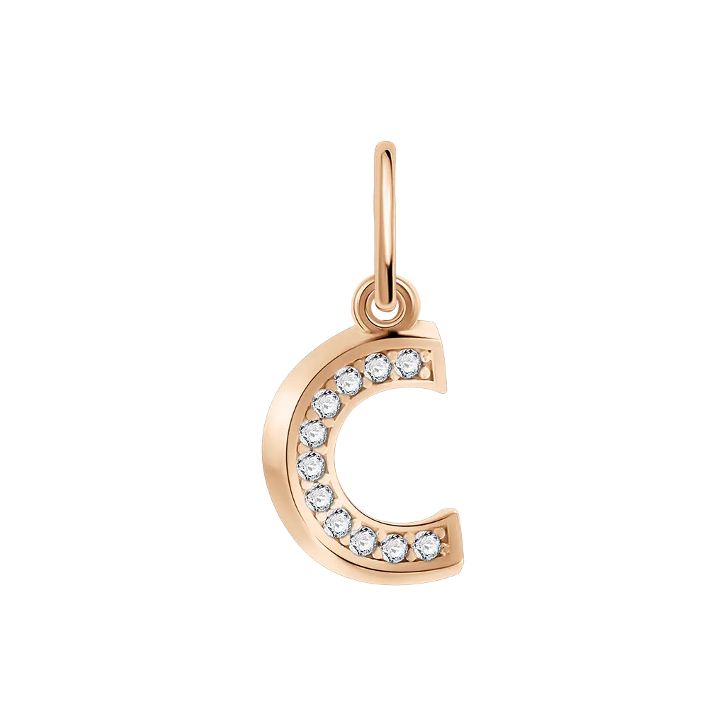 Product image 1 of the product “Letter Pendant C with Cubic Zirconia ”