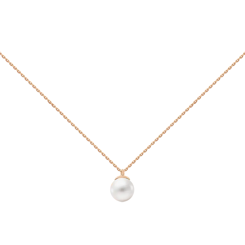 Product image 1 of the product “Necklace “Single Pearl” in 585 Rose Gold with Pearls ”