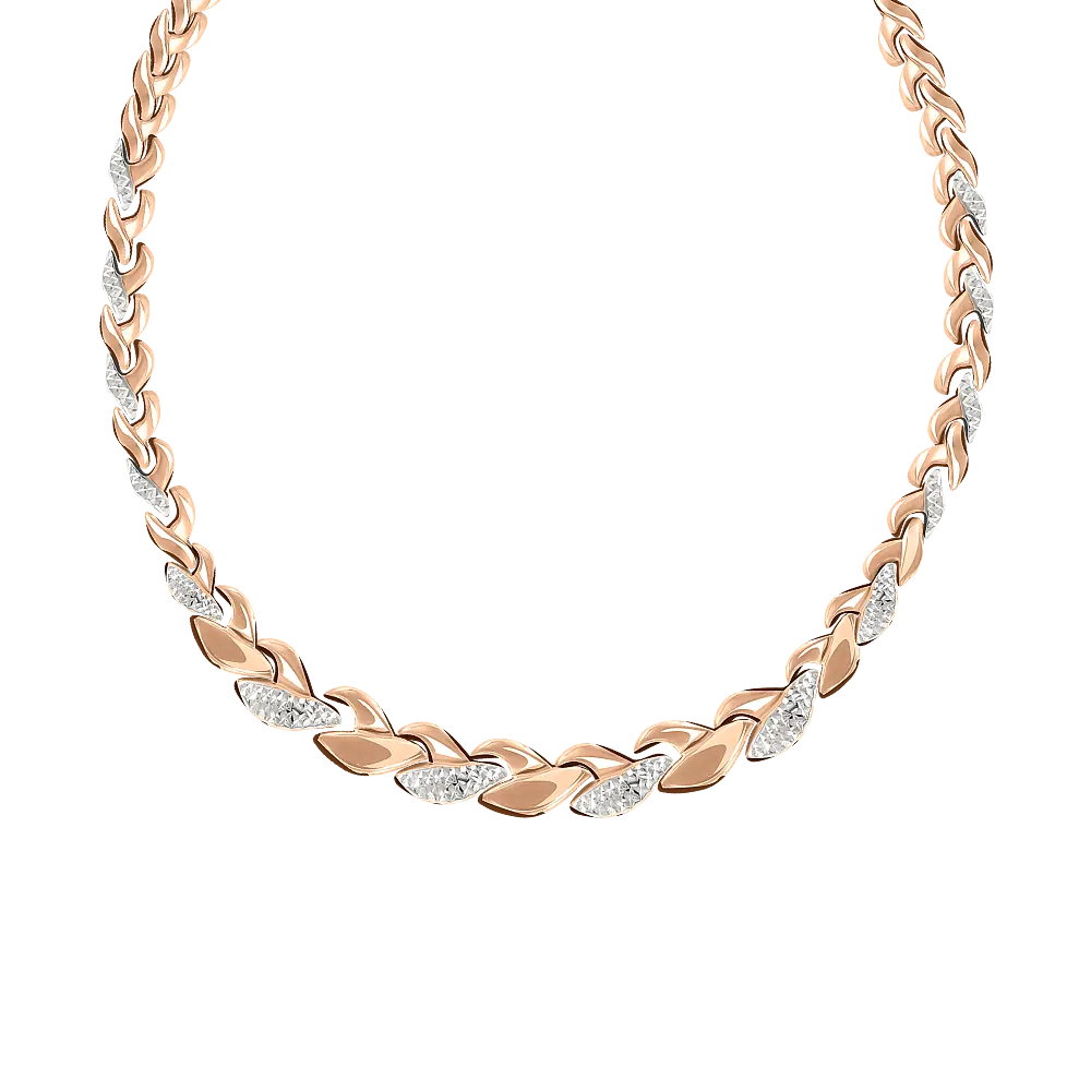 Artikelbild 1 des Artikels “Collier „Gedrehte Blattglieder“ aus 585 Bicolor-Gold “