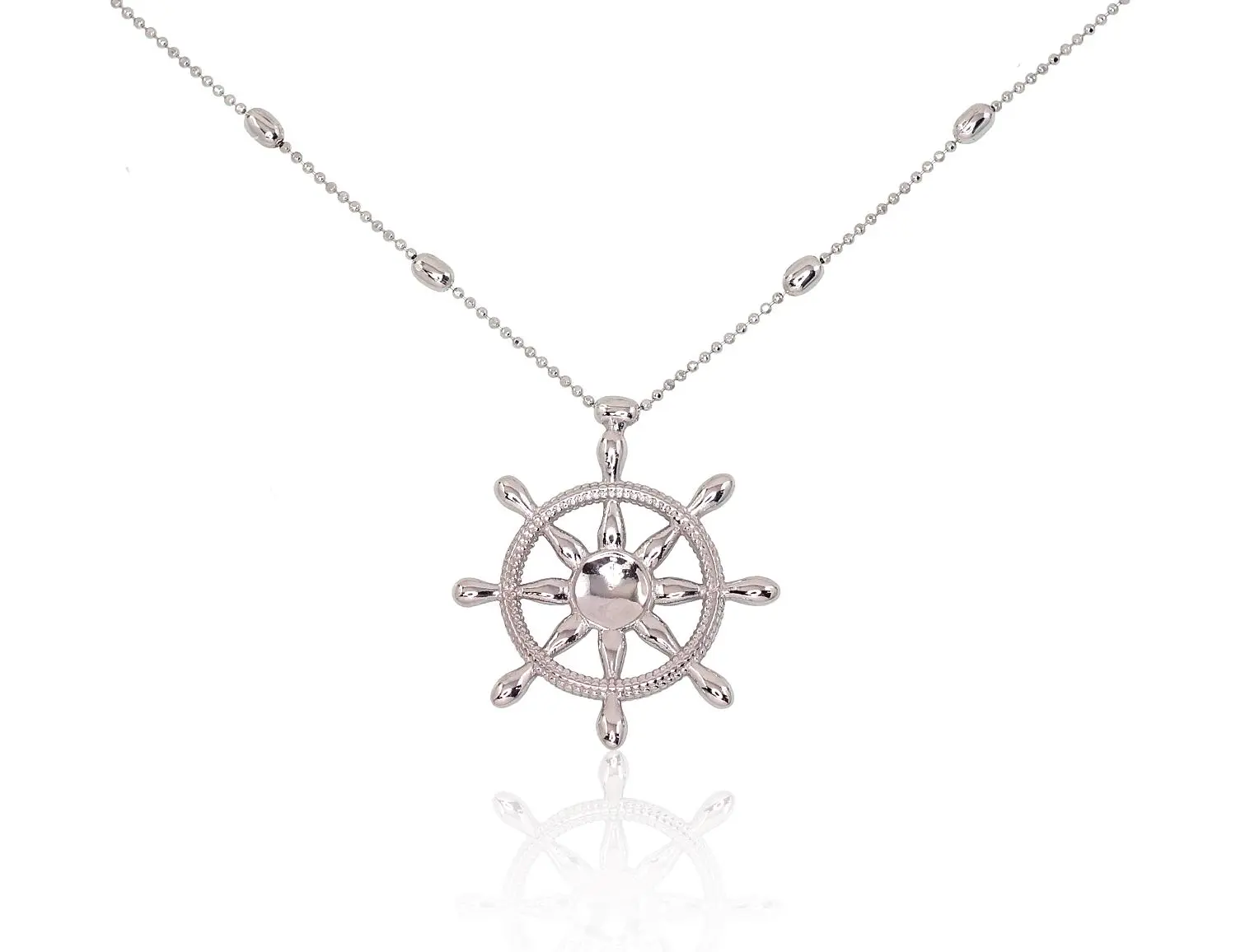 Product image 1 of the product “Necklace “Ship's Wheel” in 925 Sterling Silver ”