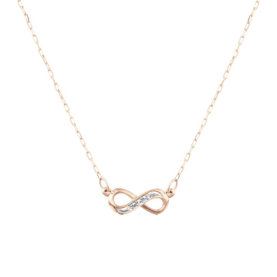 Product image 1 of the product “Necklace “Infinity” in 585 Rose Gold with Diamonds ”