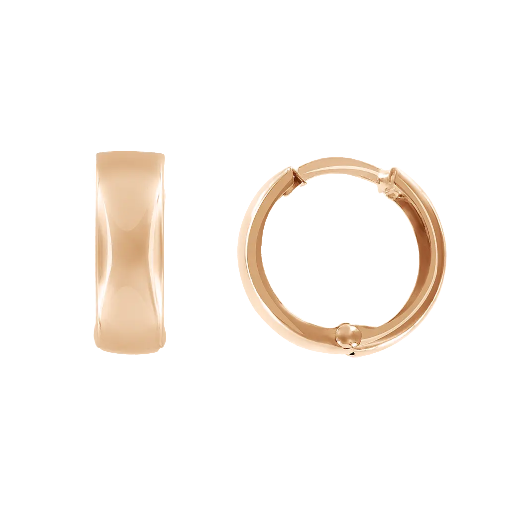 Product image 1 of the product “Hoop Earrings “Wide Smooth” in 585 Rose Gold ”