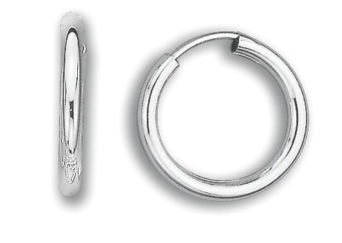 Product image 1 of the product “Hoop Earrings “Thick Smooth” in 925 Sterling Silver ”