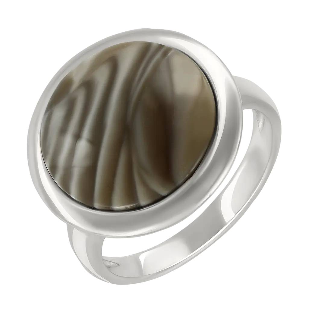 Artikelbild 1 des Artikels “Damenring „Runder Stein breit“ aus 925 Silber “