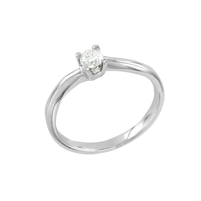 Artikelbild 1 des Artikels “Damenring „Solitär“ aus 585 Weißgold mit Brillanten, 0,20 ct “