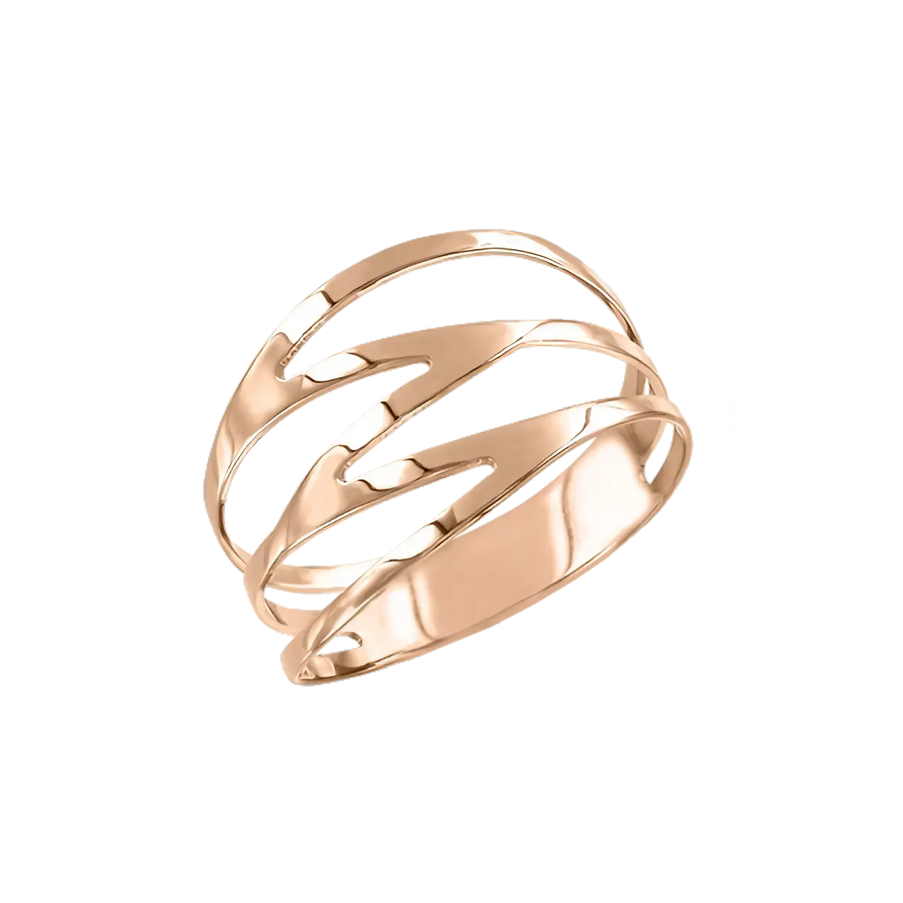 Product image 1 of the product “Women's Ring “Openwork Zigzag” in 585 Rose Gold ”