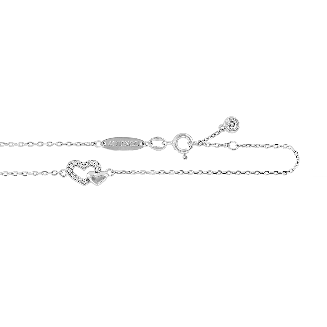 Artikelbild 1 des Artikels “Fußkette Herz mit Zirkonia “