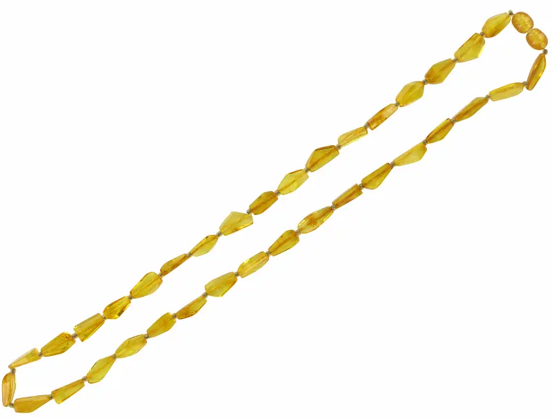 Product image 1 of the product “Chain “Yellow Olive Beads” with Amber ”