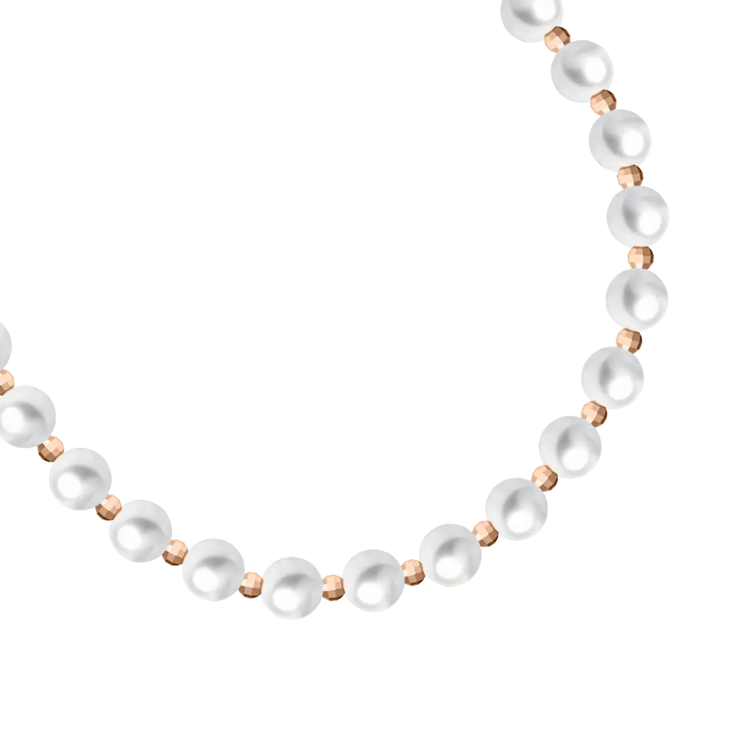Artikelbild 1 des Artikels “Kette „Perlen mit Goldkugeln“ aus 585 Rotgold mit Perlen “