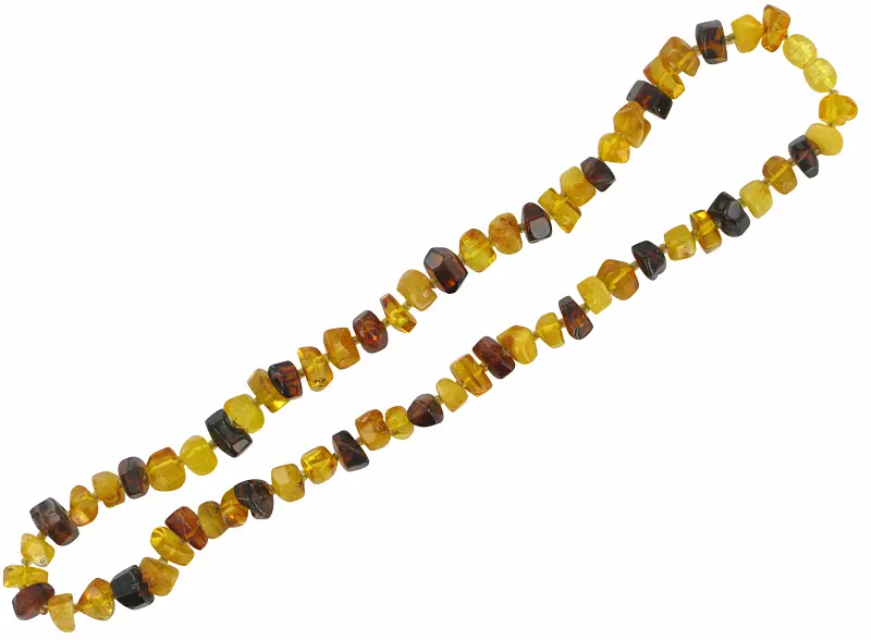 Product image 1 of the product “Chain “Multicoloured Raw Pieces” with Amber ”