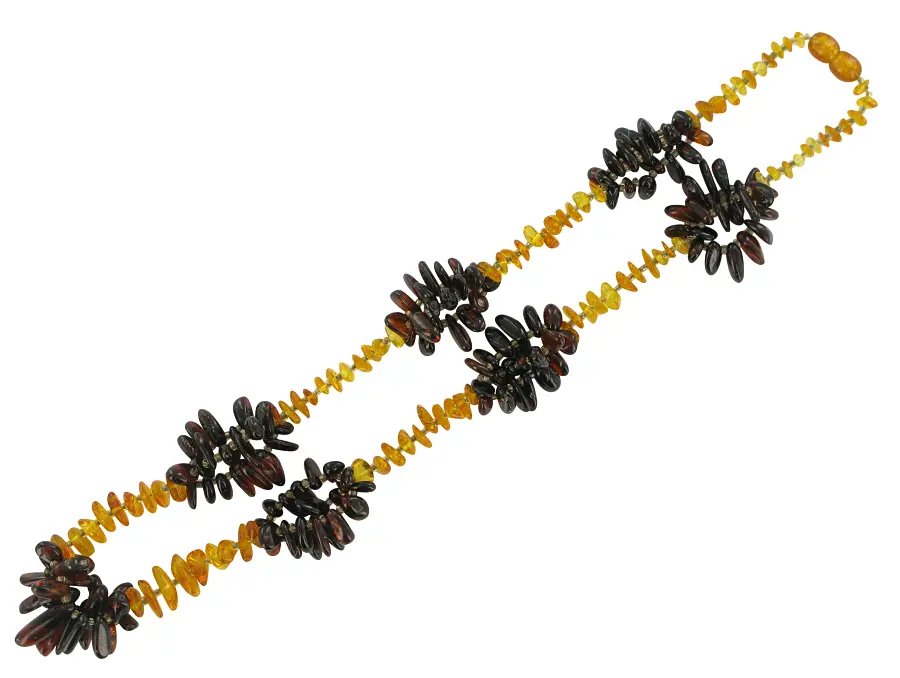 Product image 1 of the product “Chain “Chips with Rosettes” with Amber ”