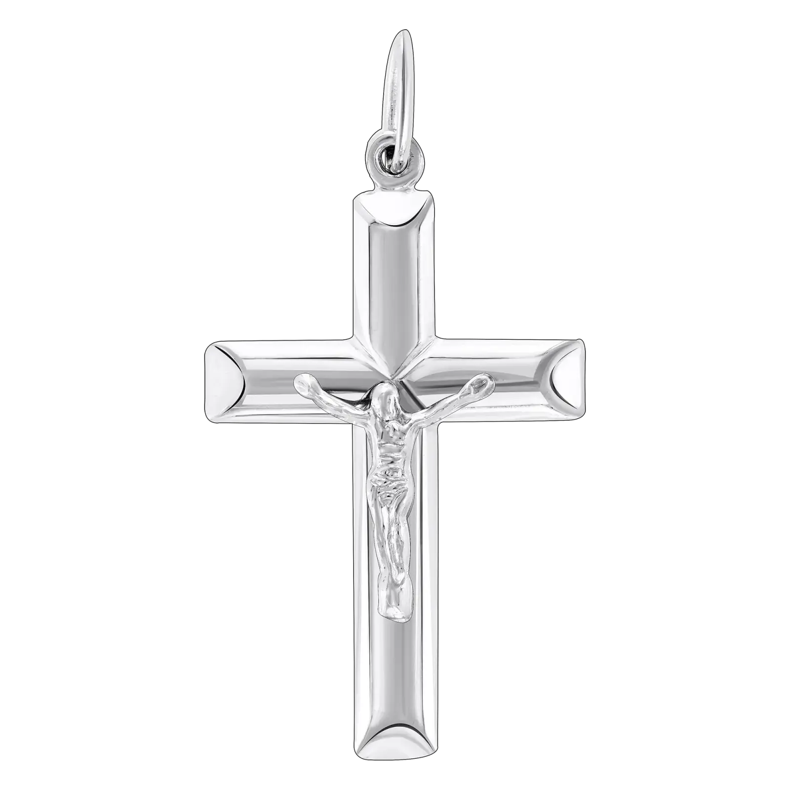 Artikelbild 1 des Artikels “Kreuz-Anhänger „Mit Kruzifix abgeschrägt“ aus 925 Silber “