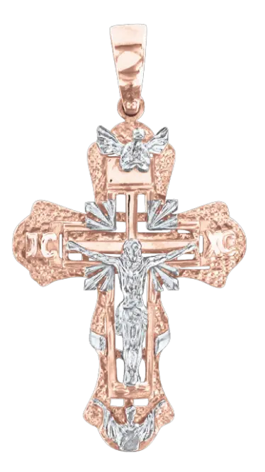Artikelbild 1 des Artikels “Kreuz-Anhänger „Orthodox ornamental“ aus 585 Bicolor-Gold “