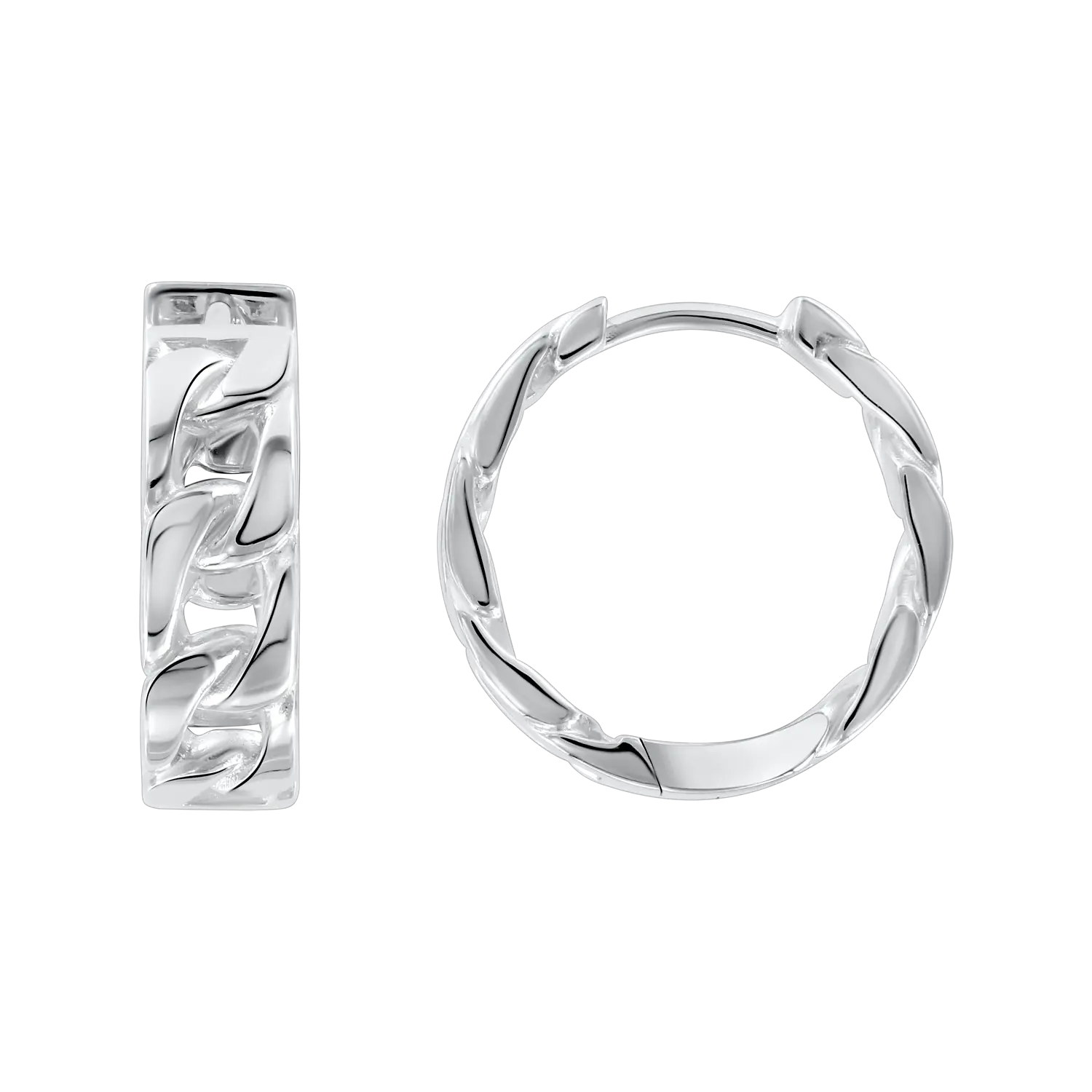 Product image 1 of the product “Drop Earrings “Curb Chain” in 925 Sterling Silver ”
