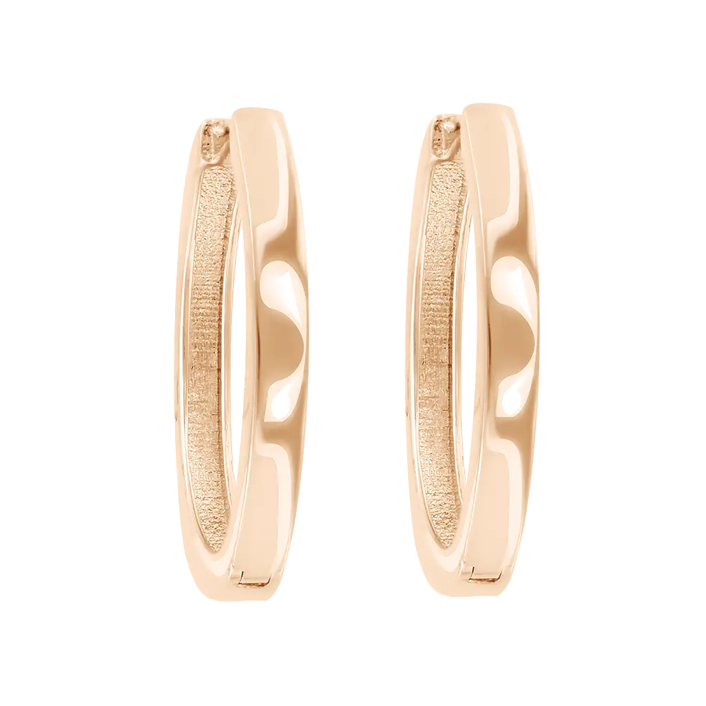 Product image 1 of the product “Earrings “Wide Hoops” in 585 Rose Gold ”