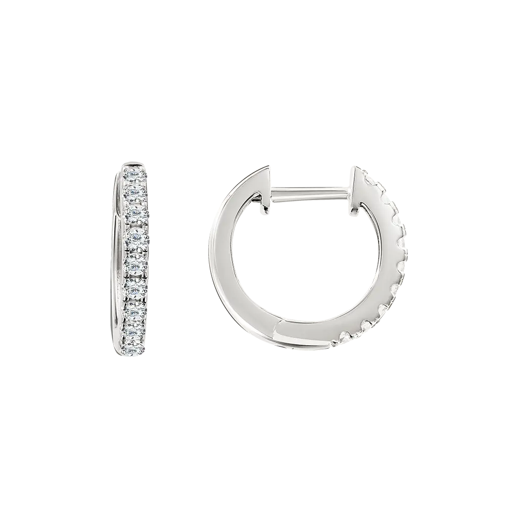 Artikelbild 1 des Artikels “Ohrringe „Creolen mit Steinreihe“ aus 925 Silber mit Zirkonia, Ø 14 mm “