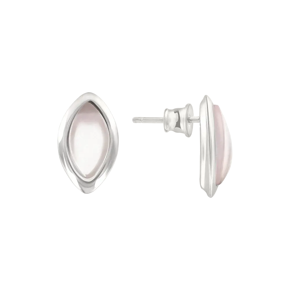 Product image 1 of the product “Earrings “Navette” in 925 Sterling Silver with Quartz ”