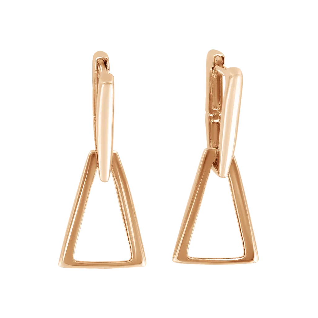 Product image 1 of the product “Earrings “Open Triangle” in 585 Rose Gold ”