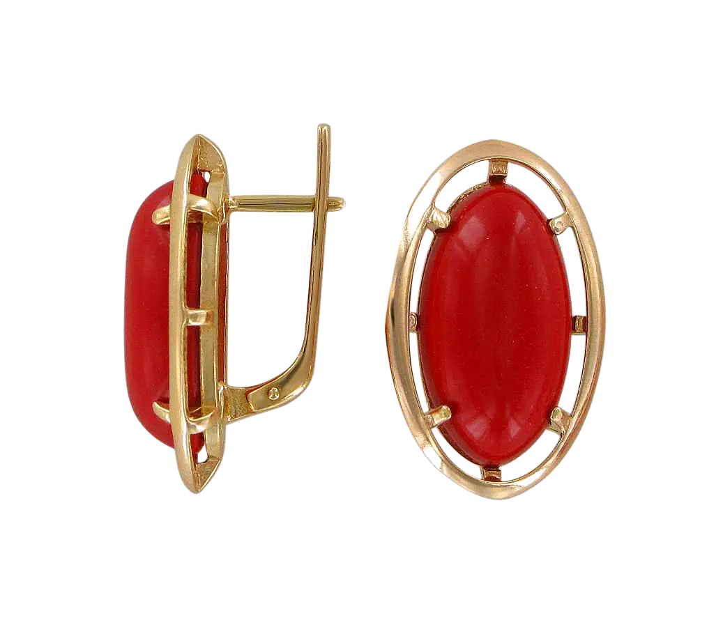 Product image 1 of the product “Earrings “Oval in Frame” in Gold-Plated 925 Sterling Silver ”