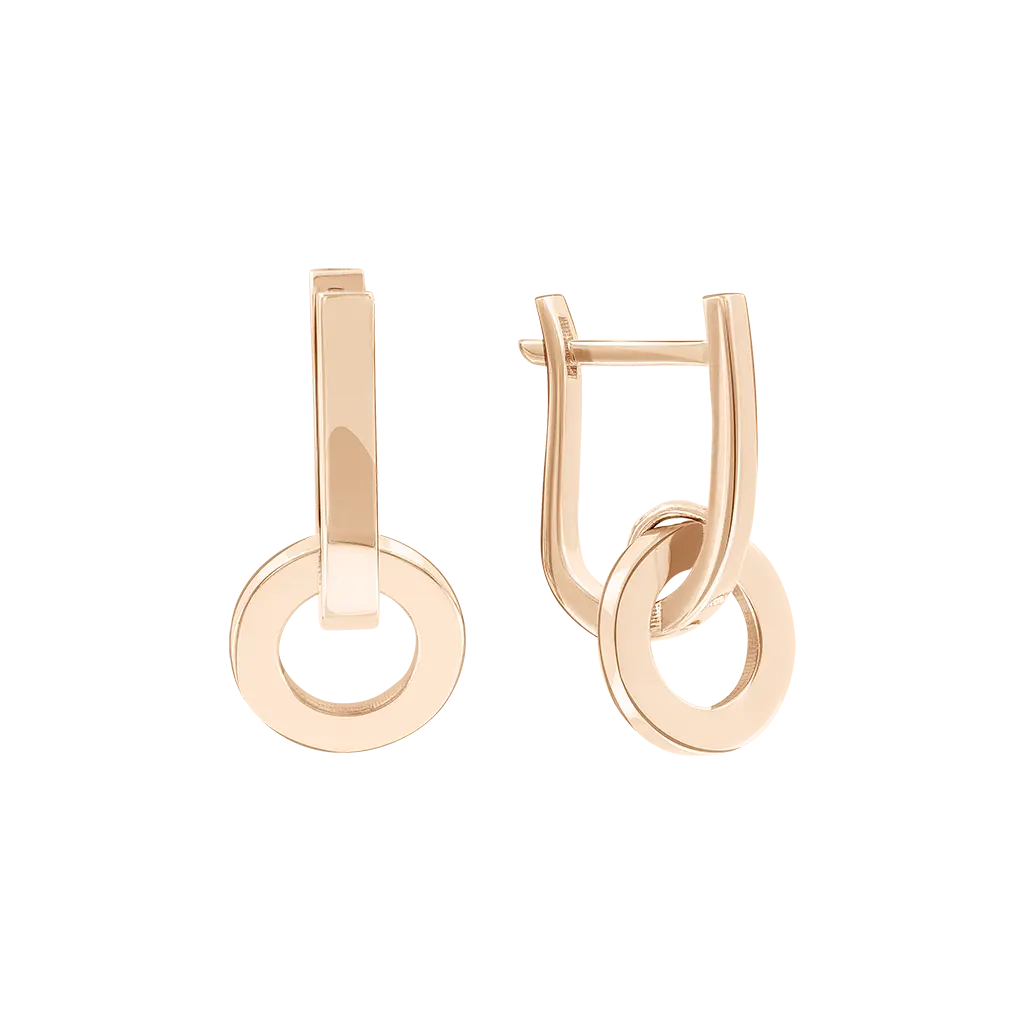 Product image 1 of the product “Earrings “Two Rings” in 585 Rose Gold ”